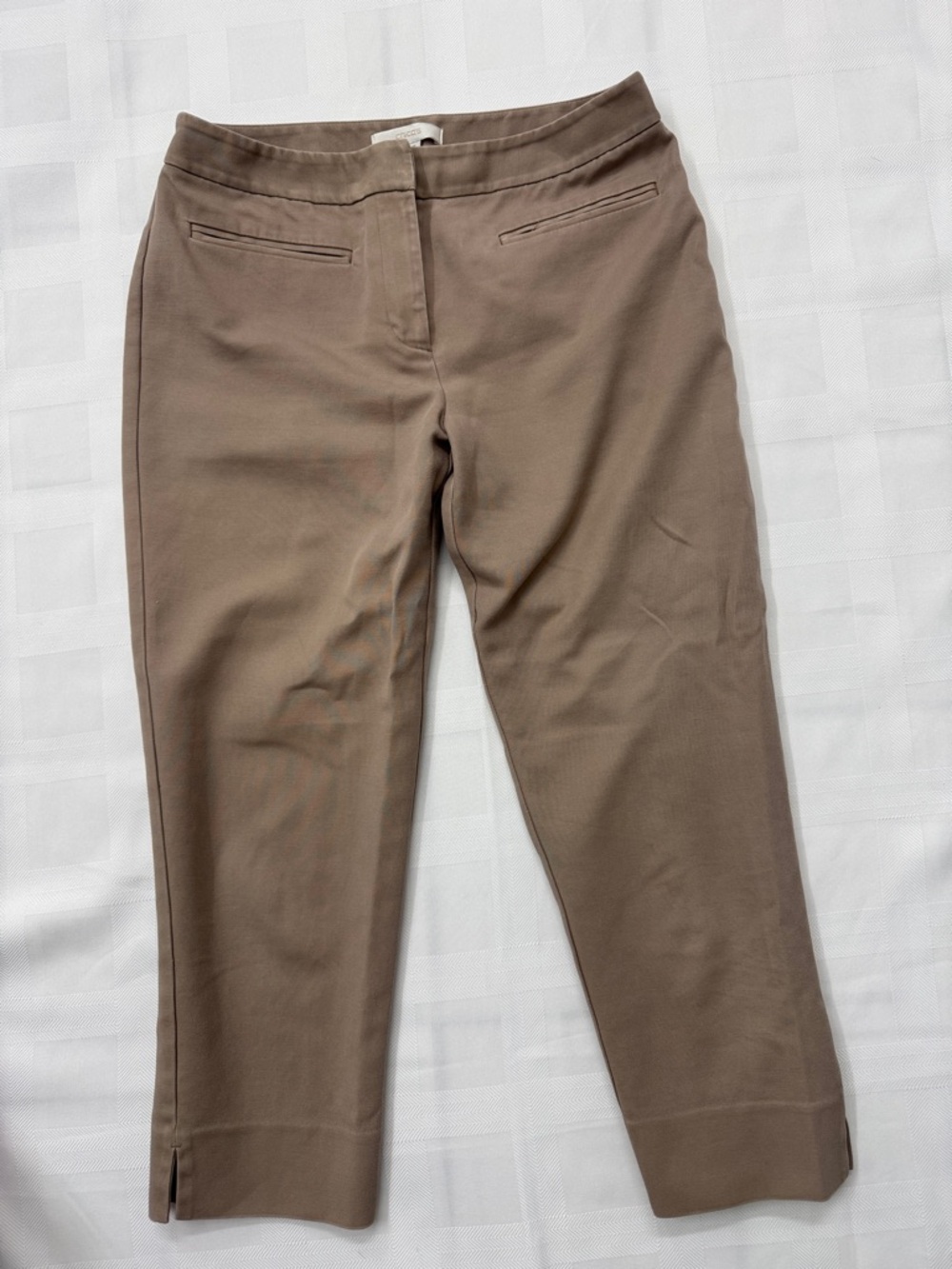 Chico's Fabulously Slimming Cropped Ankle Pants in Tan